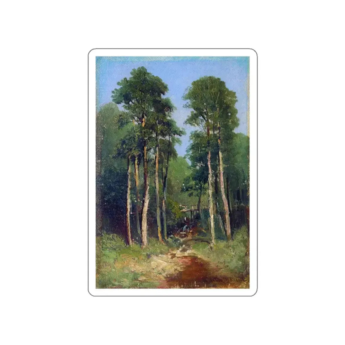 SHISKIN, Ivan Ivanovich - Forest Stream (Artwork) STICKER Vinyl Die-Cut Decal White Die-Cut 3 Inch - The Sticker Space