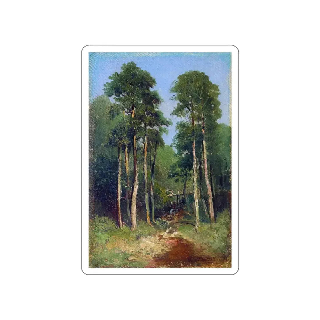 SHISKIN, Ivan Ivanovich - Forest Stream (Artwork) STICKER Vinyl Die-Cut Decal White Die-Cut 4 Inch - The Sticker Space