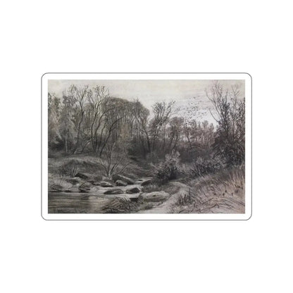 SHISKIN, Ivan Ivanovich - Forest Stream. Evening 1871 (Artwork) STICKER Vinyl Die-Cut Decal White Die-Cut 3 Inch - The Sticker Space