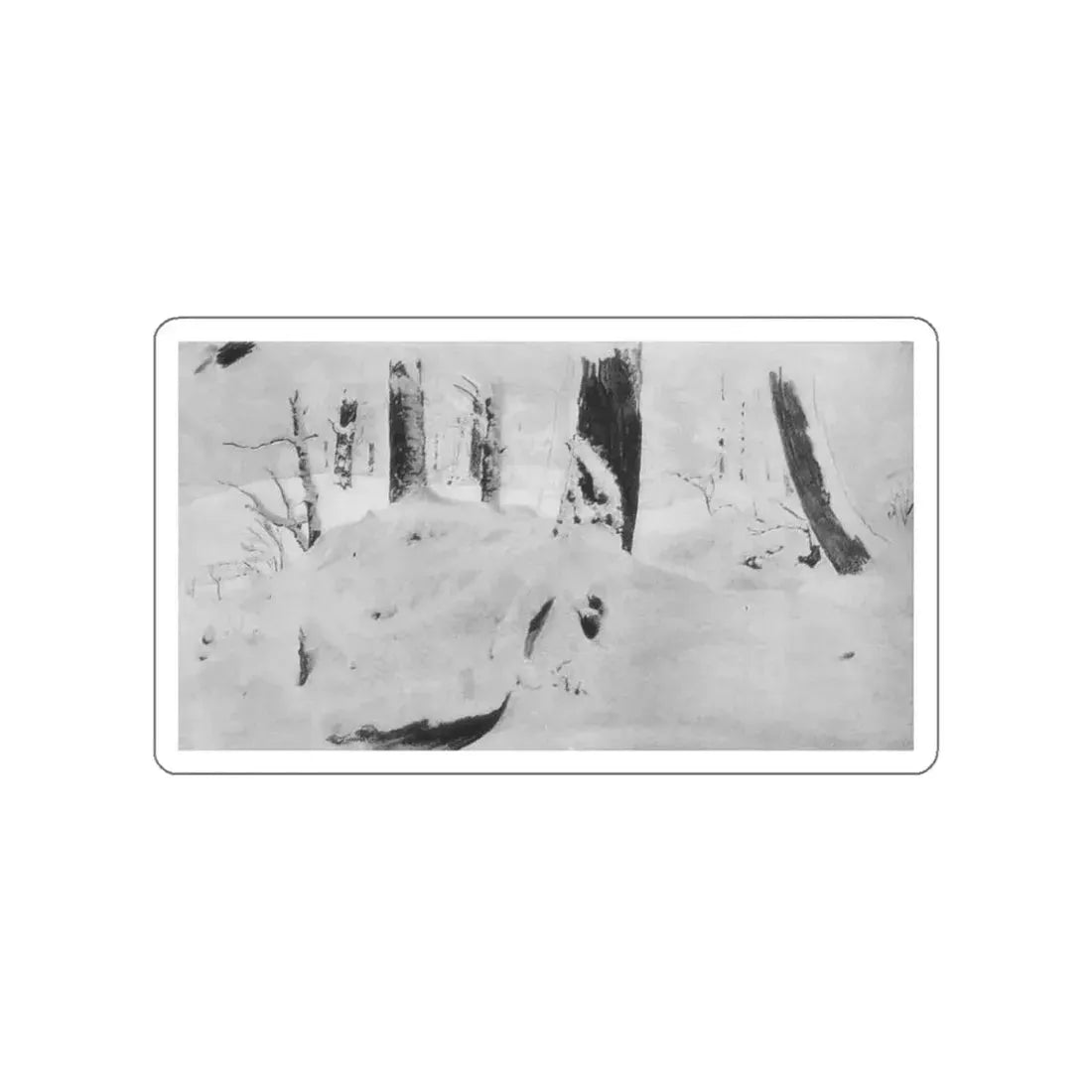 SHISKIN, Ivan Ivanovich - Forest under snow 1890 (Artwork) STICKER Vinyl Die-Cut Decal White Die-Cut 3 Inch - The Sticker Space