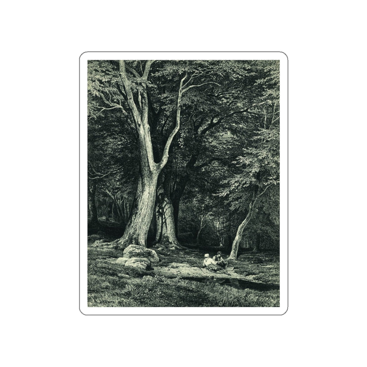 SHISKIN, Ivan Ivanovich - Forest. 1869 2 (Artwork) STICKER Vinyl Die-Cut Decal-White-The Sticker Space