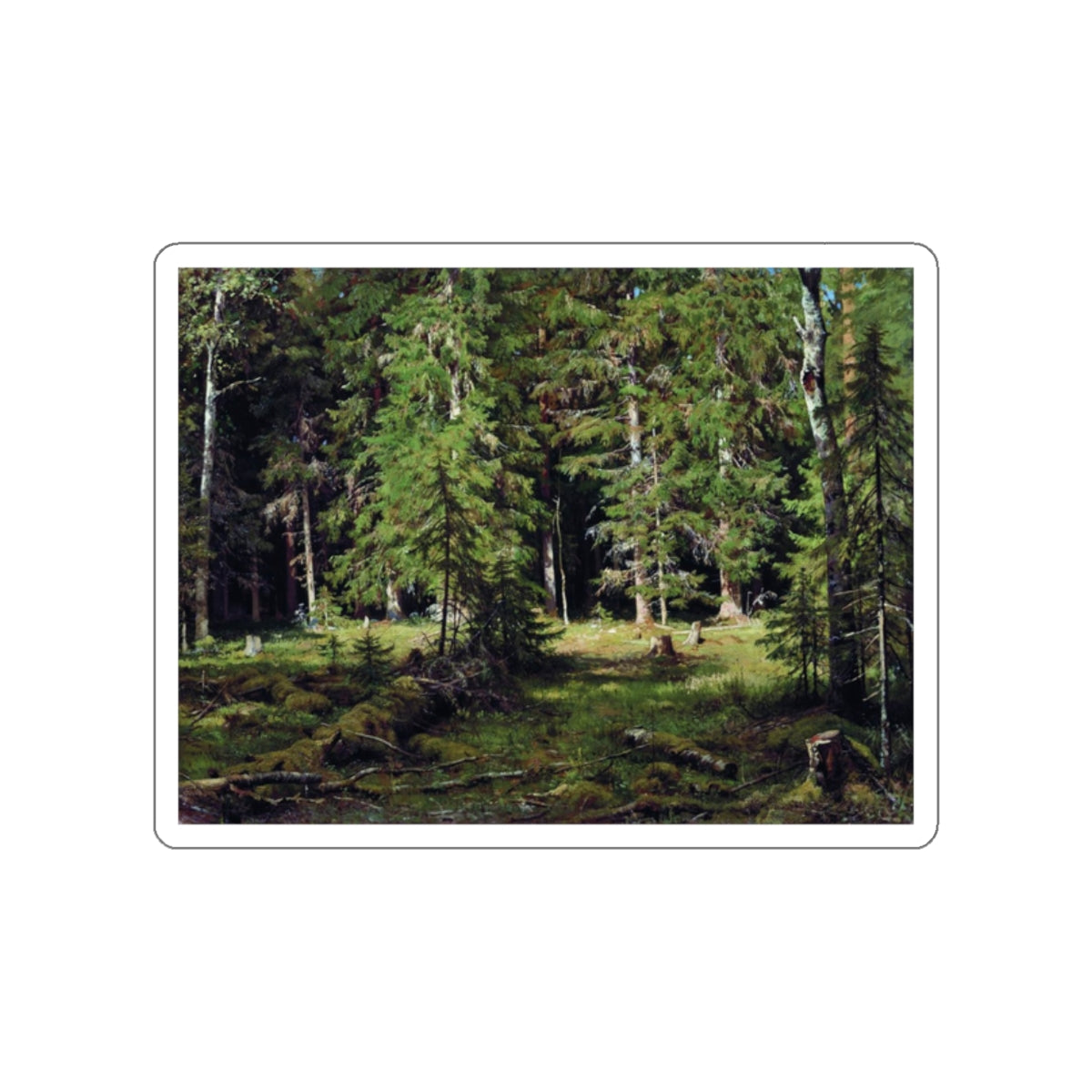 SHISKIN, Ivan Ivanovich - Forest. 1880 (Artwork) STICKER Vinyl Die-Cut Decal-White-The Sticker Space