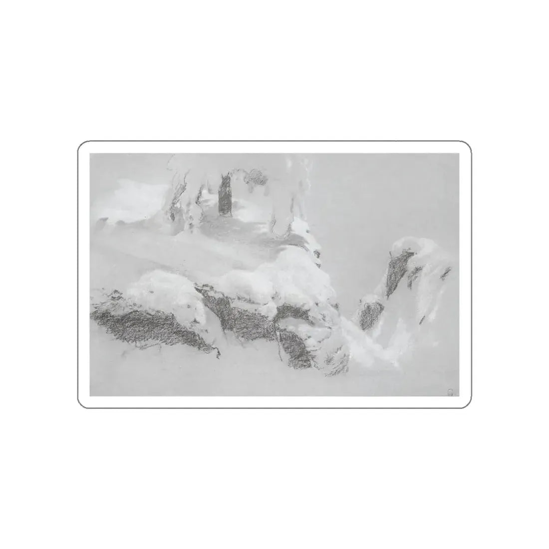SHISKIN, Ivan Ivanovich - fragmented sketch the northern wilderness in 1890 (Artwork) STICKER Vinyl Die-Cut Decal White Die-Cut 3 Inch - The Sticker Space