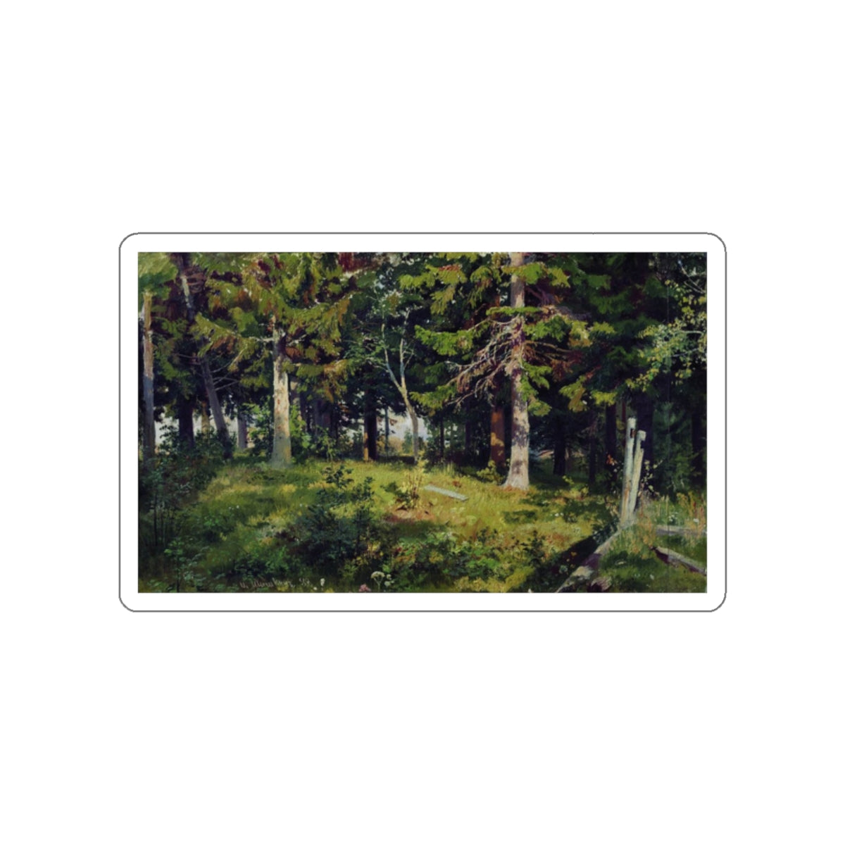 SHISKIN, Ivan Ivanovich - Glade 1889 (Artwork) STICKER Vinyl Die-Cut Decal-White-The Sticker Space