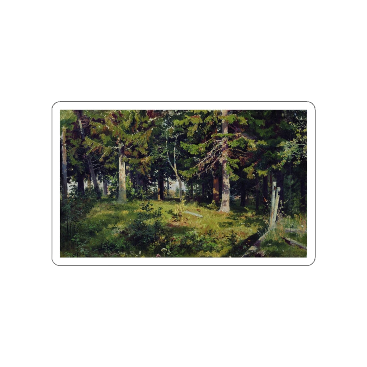 SHISKIN, Ivan Ivanovich - Glade 1889 (Artwork) STICKER Vinyl Die-Cut Decal-White-The Sticker Space