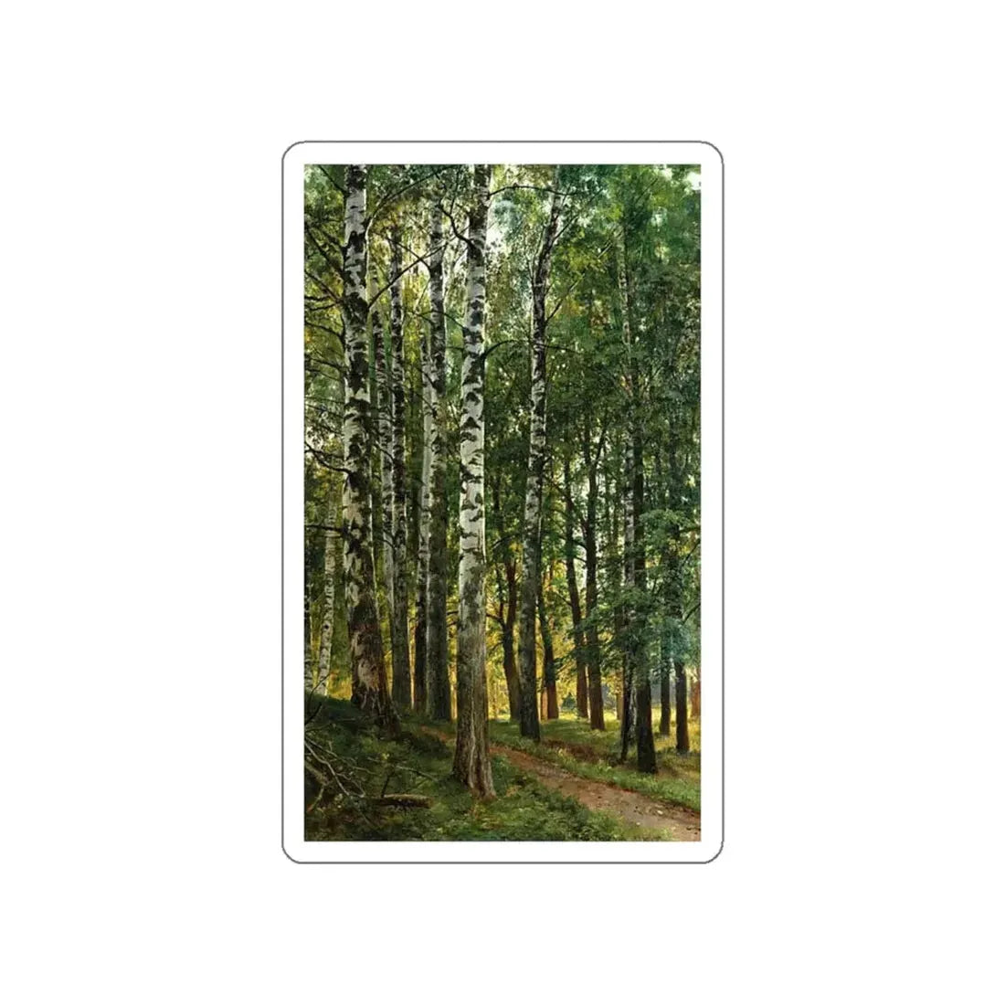 SHISKIN, Ivan Ivanovich - glrx-228237915 (Artwork) STICKER Vinyl Die-Cut Decal White Die-Cut 4 Inch - The Sticker Space