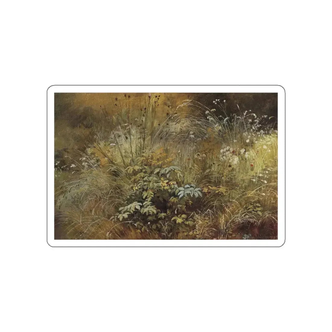 SHISKIN, Ivan Ivanovich - Grass. Study 1892 (Artwork) STICKER Vinyl Die-Cut Decal White Die-Cut 3 Inch - The Sticker Space