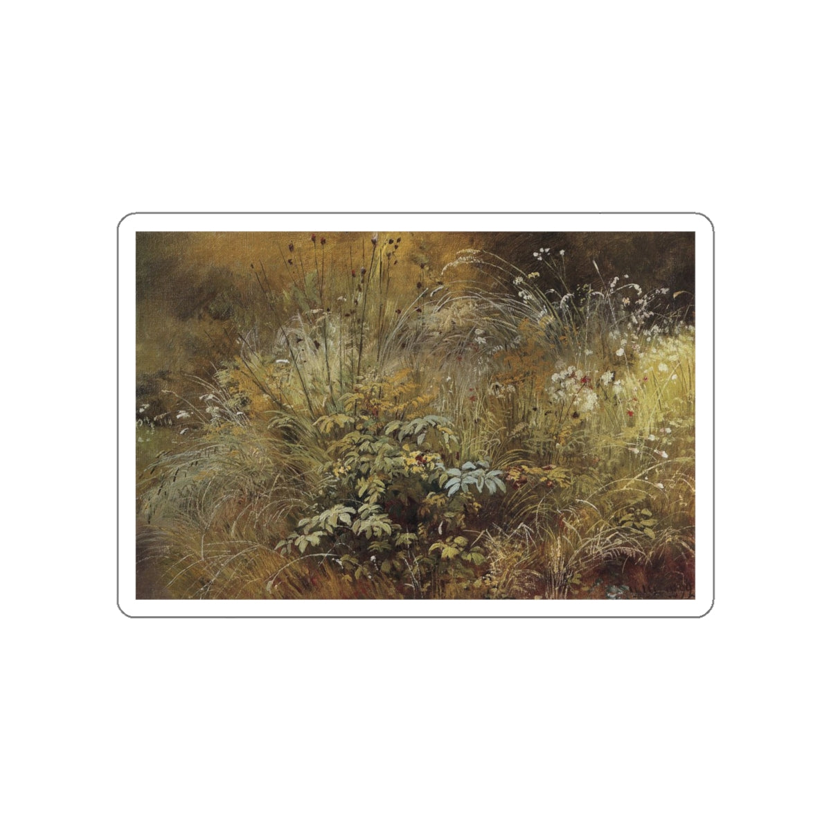 SHISKIN, Ivan Ivanovich - Grass. Study 1892 (Artwork) STICKER Vinyl Die-Cut Decal-White-The Sticker Space