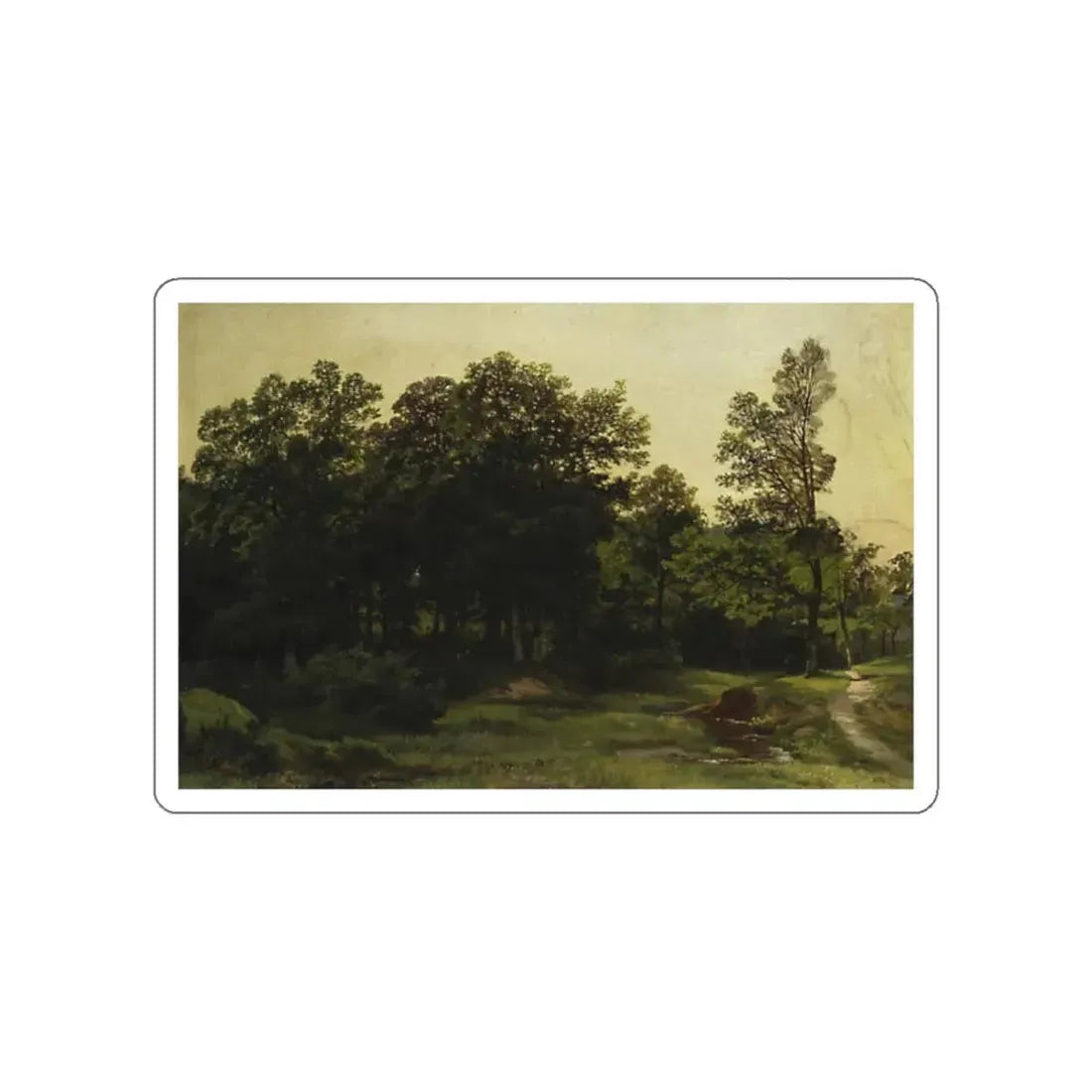 SHISKIN, Ivan Ivanovich - greenwood 1890 (Artwork) STICKER Vinyl Die-Cut Decal White Die-Cut 2 Inch - The Sticker Space