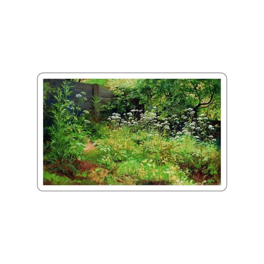 SHISKIN, Ivan Ivanovich - -Ground-grass. Pargolovo 1884-1885 (Artwork) STICKER Vinyl Die-Cut Decal White Die-Cut 2 Inch - The Sticker Space