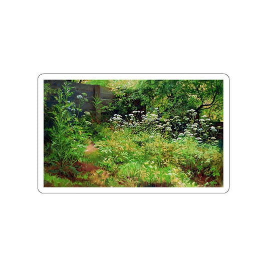 SHISKIN, Ivan Ivanovich - -Ground-grass. Pargolovo 1884-1885 (Artwork) STICKER Vinyl Die-Cut Decal-White-The Sticker Space