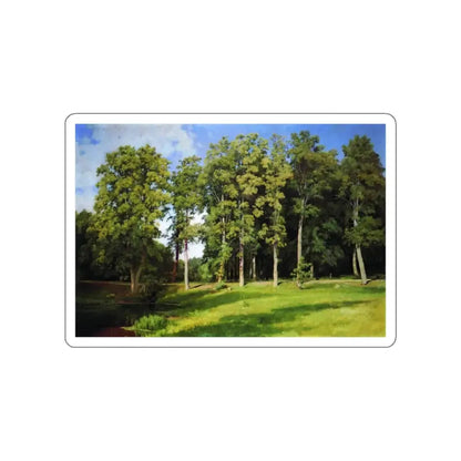 SHISKIN, Ivan Ivanovich - grove near the pond. Preobrazhenskoe 1896 (Artwork) STICKER Vinyl Die-Cut Decal White Die-Cut 2 Inch - The Sticker Space