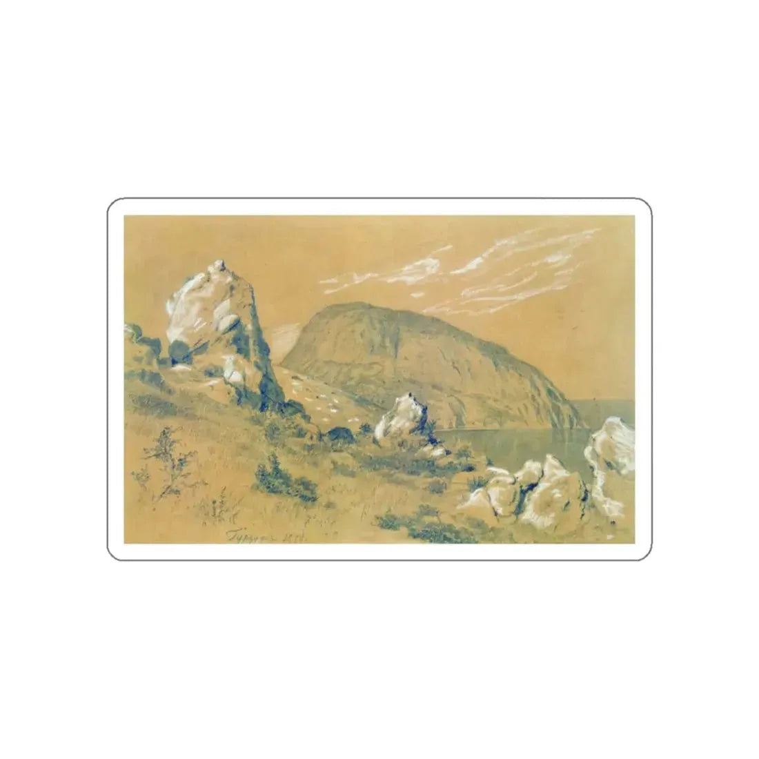 SHISKIN, Ivan Ivanovich - Gurzuf 1879 (Artwork) STICKER Vinyl Die-Cut Decal White Die-Cut 2 Inch - The Sticker Space