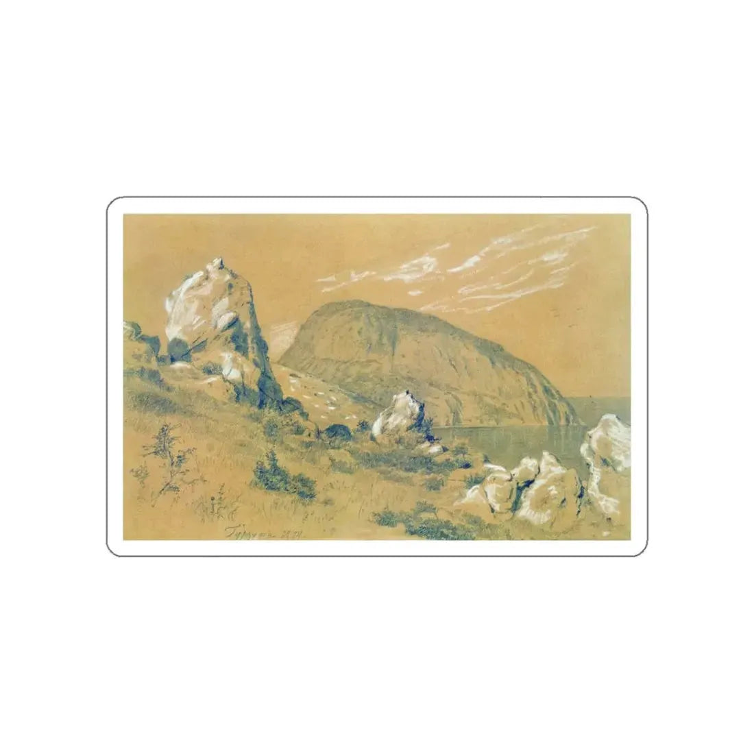 SHISKIN, Ivan Ivanovich - Gurzuf 1879 (Artwork) STICKER Vinyl Die-Cut Decal White Die-Cut 6 Inch - The Sticker Space