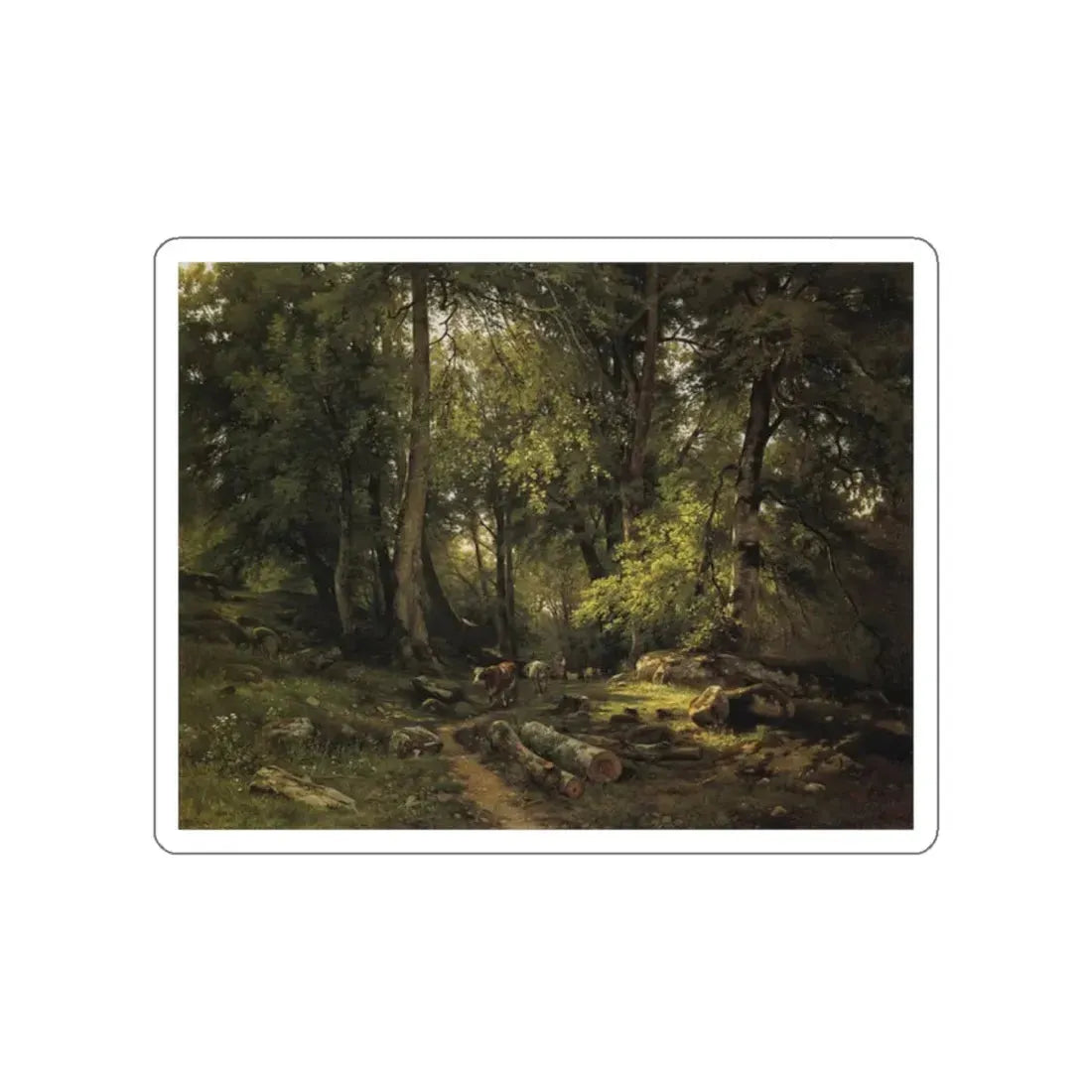 SHISKIN, Ivan Ivanovich - herd in the woods 1864 (Artwork) STICKER Vinyl Die-Cut Decal White Die-Cut 2 Inch - The Sticker Space