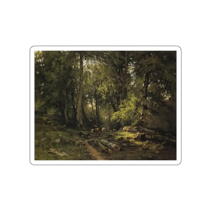 SHISKIN, Ivan Ivanovich - herd in the woods 1864 (Artwork) STICKER Vinyl Die-Cut Decal White Die-Cut 2 Inch - The Sticker Space