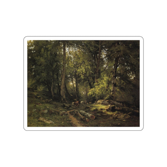 SHISKIN, Ivan Ivanovich - herd in the woods 1864 (Artwork) STICKER Vinyl Die-Cut Decal-White-The Sticker Space