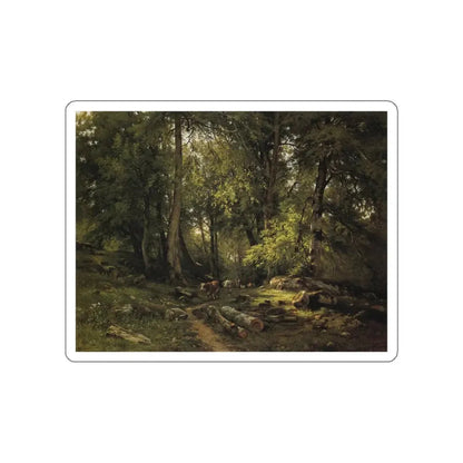 SHISKIN, Ivan Ivanovich - herd in the woods 1864 (Artwork) STICKER Vinyl Die-Cut Decal White Die-Cut 3 Inch - The Sticker Space