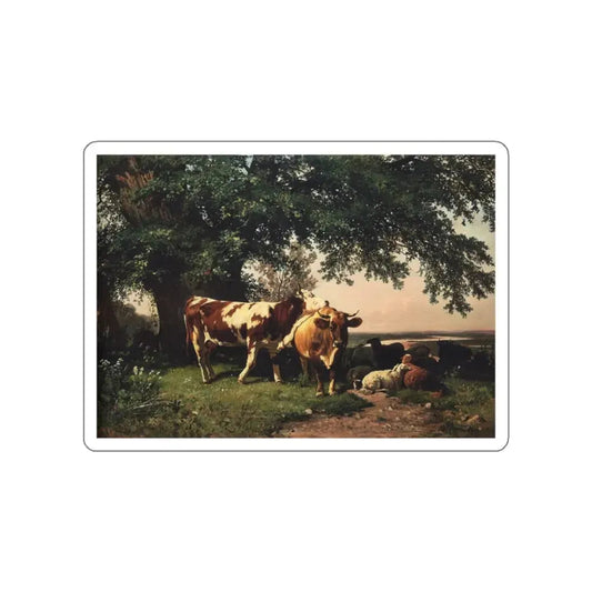 SHISKIN, Ivan Ivanovich - herd under derevyami186472 (Artwork) STICKER Vinyl Die-Cut Decal White Die-Cut 2 Inch - The Sticker Space