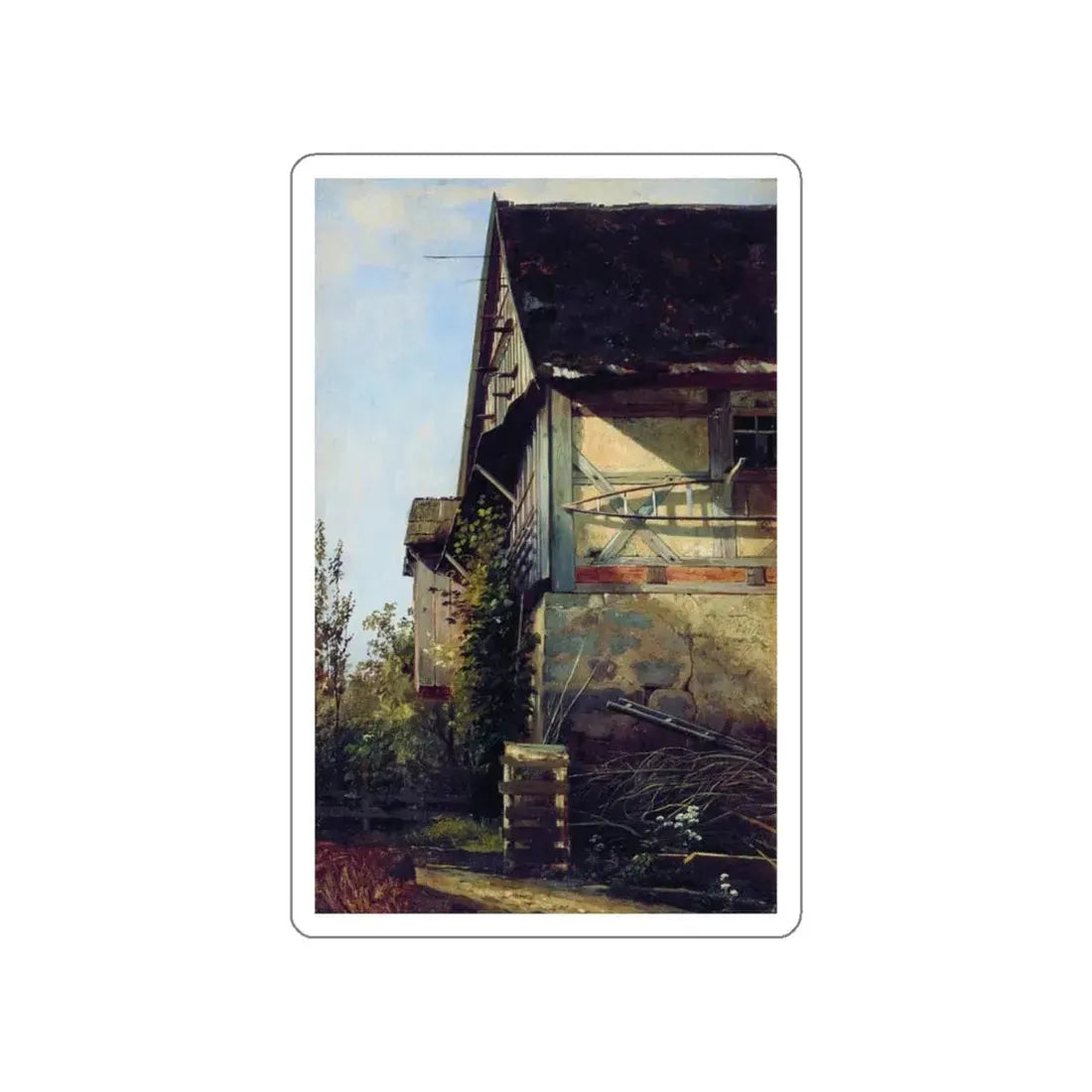 SHISKIN, Ivan Ivanovich - House in Dusseldorf (Artwork) STICKER Vinyl Die-Cut Decal White Die-Cut 4 Inch - The Sticker Space