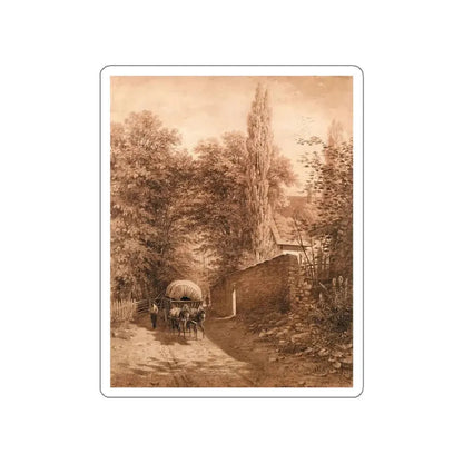 SHISKIN, Ivan Ivanovich - House in the Forest (Landscape with a van) (Artwork) STICKER Vinyl Die-Cut Decal White Die-Cut 6 Inch - The Sticker Space