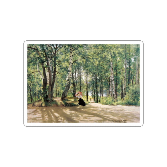 SHISKIN, Ivan Ivanovich - In the country (about giving). 1894 (Artwork) STICKER Vinyl Die-Cut Decal-White-The Sticker Space