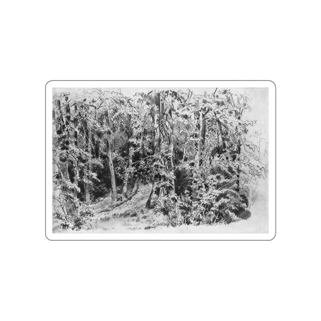 SHISKIN, Ivan Ivanovich - In the deciduous forest 1880 (Artwork) STICKER Vinyl Die-Cut Decal White Die-Cut 6 Inch - The Sticker Space