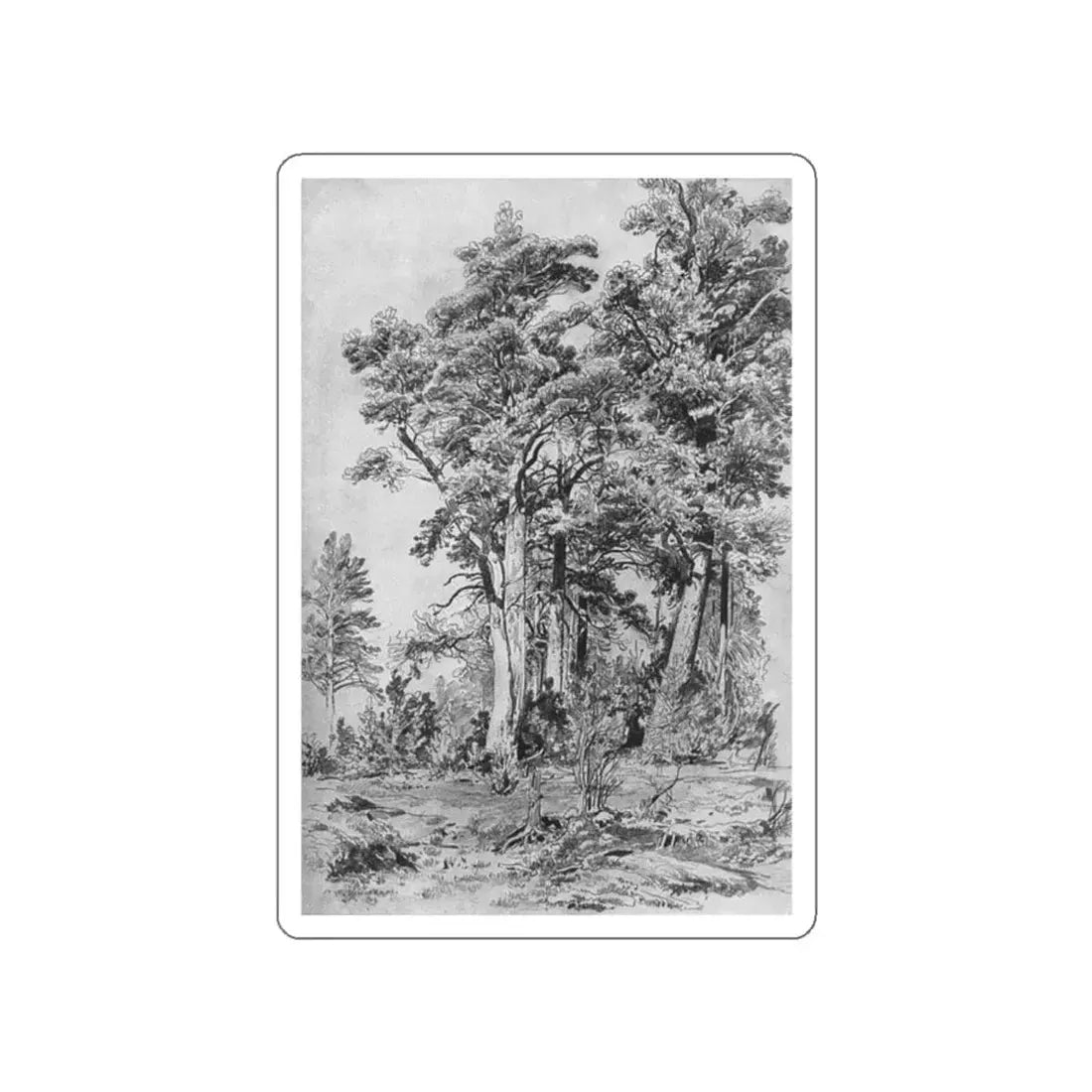SHISKIN, Ivan Ivanovich - In the forest 1889 (Artwork) STICKER Vinyl Die-Cut Decal White Die-Cut 2 Inch - The Sticker Space