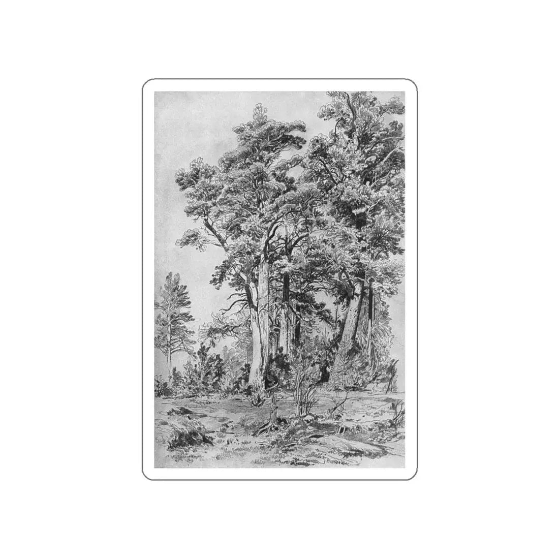 SHISKIN, Ivan Ivanovich - In the forest 1889 (Artwork) STICKER Vinyl Die-Cut Decal White Die-Cut 5 Inch - The Sticker Space