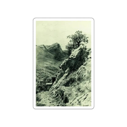 SHISKIN, Ivan Ivanovich - In the mountains Gurzuf (Artwork) STICKER Vinyl Die-Cut Decal White Die-Cut 4 Inch - The Sticker Space