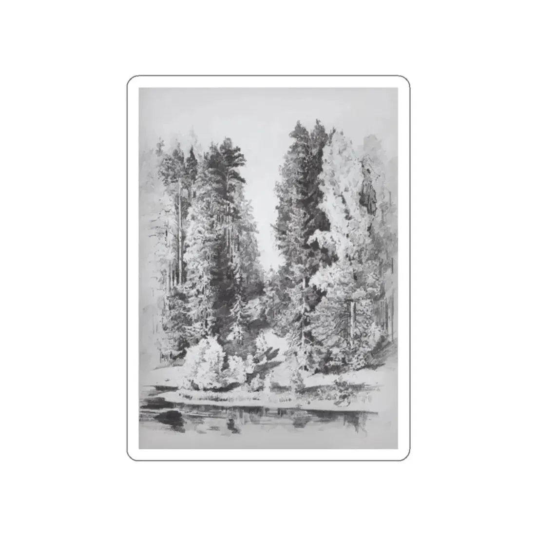 SHISKIN, Ivan Ivanovich - In the Park 1880 (Artwork) STICKER Vinyl Die-Cut Decal White Die-Cut 2 Inch - The Sticker Space