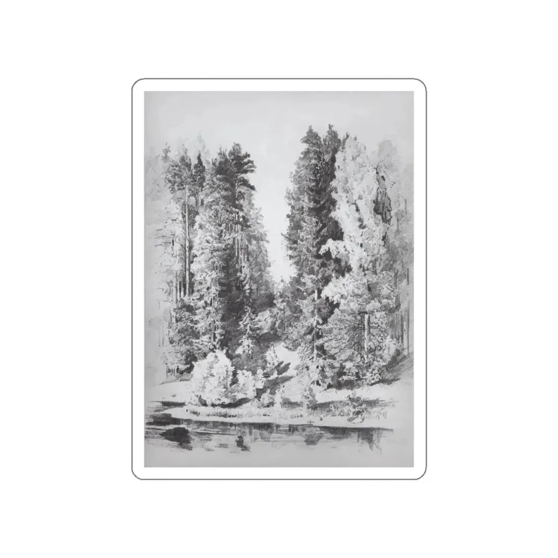 SHISKIN, Ivan Ivanovich - In the Park 1880 (Artwork) STICKER Vinyl Die-Cut Decal White Die-Cut 3 Inch - The Sticker Space