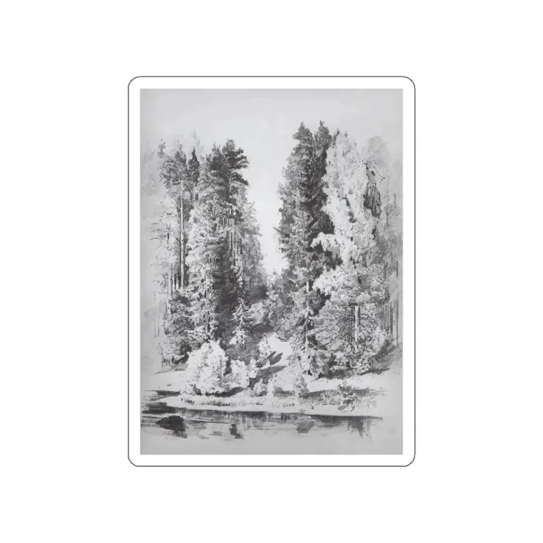 SHISKIN, Ivan Ivanovich - In the Park 1880 (Artwork) STICKER Vinyl Die-Cut Decal White Die-Cut 5 Inch - The Sticker Space