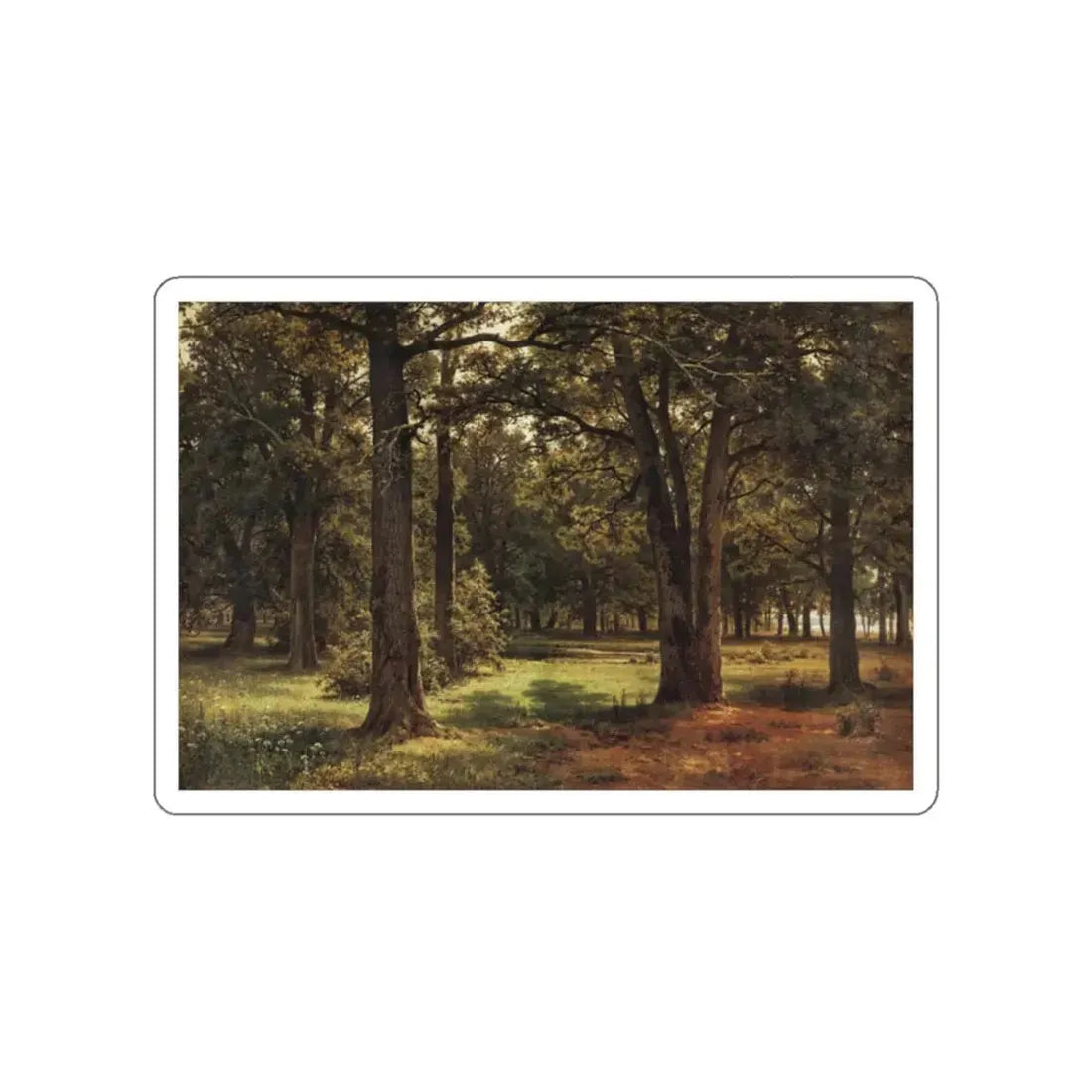 SHISKIN, Ivan Ivanovich - In the protected oak grove (Peter the Great in Systroretske) (Artwork) STICKER Vinyl Die-Cut Decal White Die-Cut 2 Inch - The Sticker Space