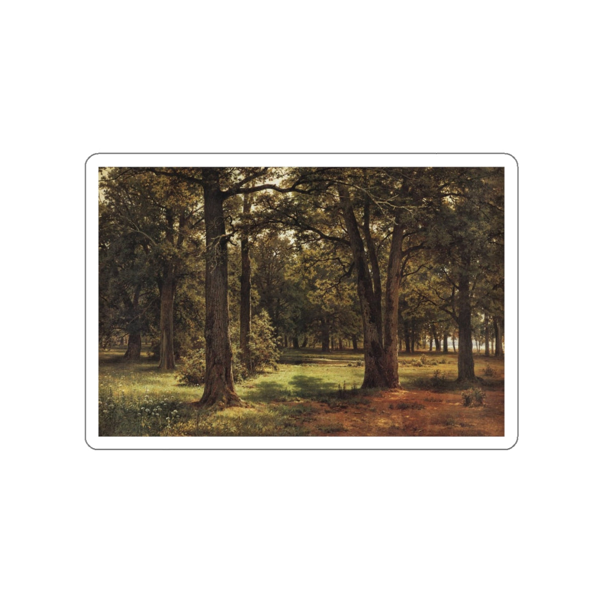 SHISKIN, Ivan Ivanovich - In the protected oak grove (Peter the Great in Systroretske) (Artwork) STICKER Vinyl Die-Cut Decal-White-The Sticker Space