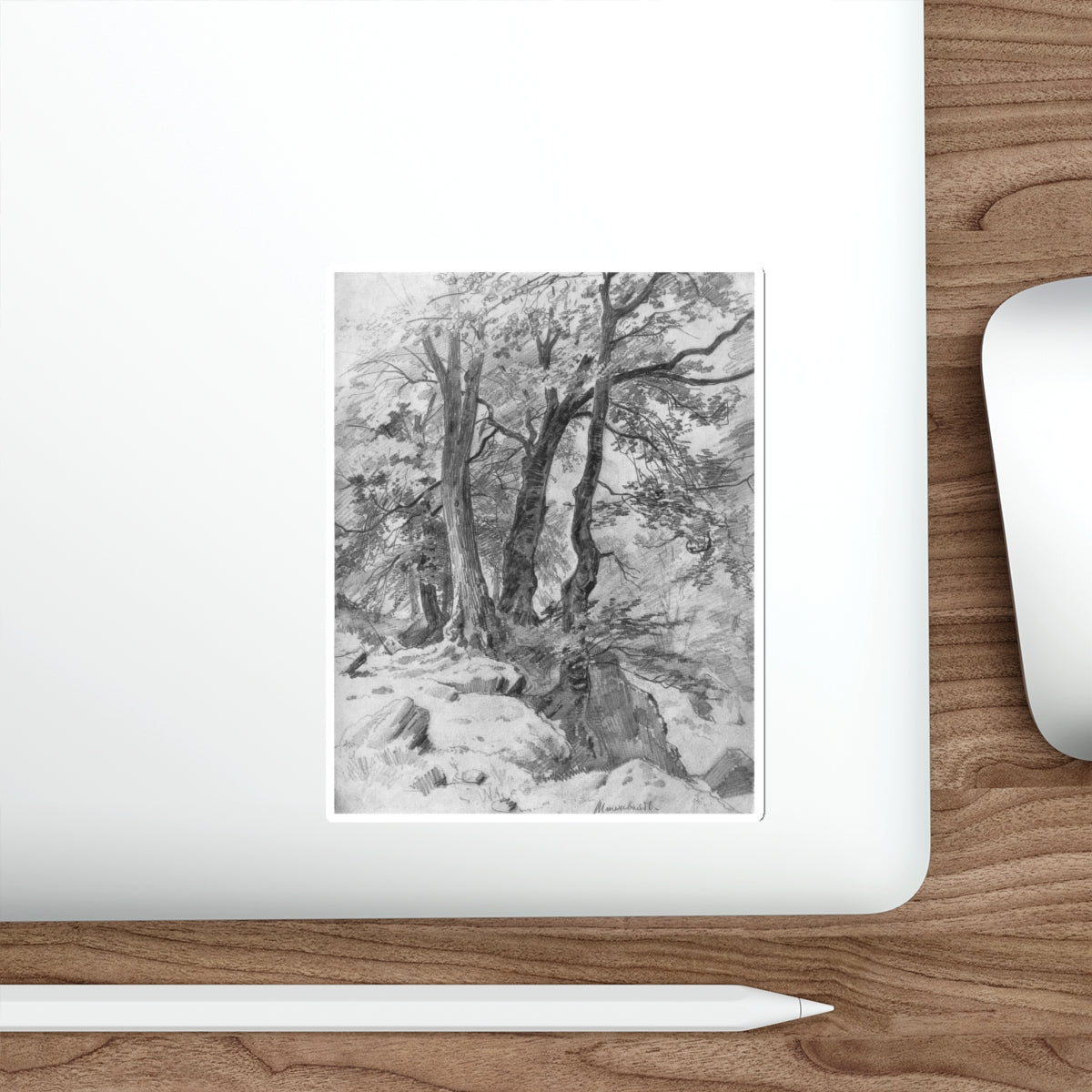 SHISKIN, Ivan Ivanovich - In the woods 1886 (Artwork) STICKER Vinyl Die-Cut Decal-The Sticker Space