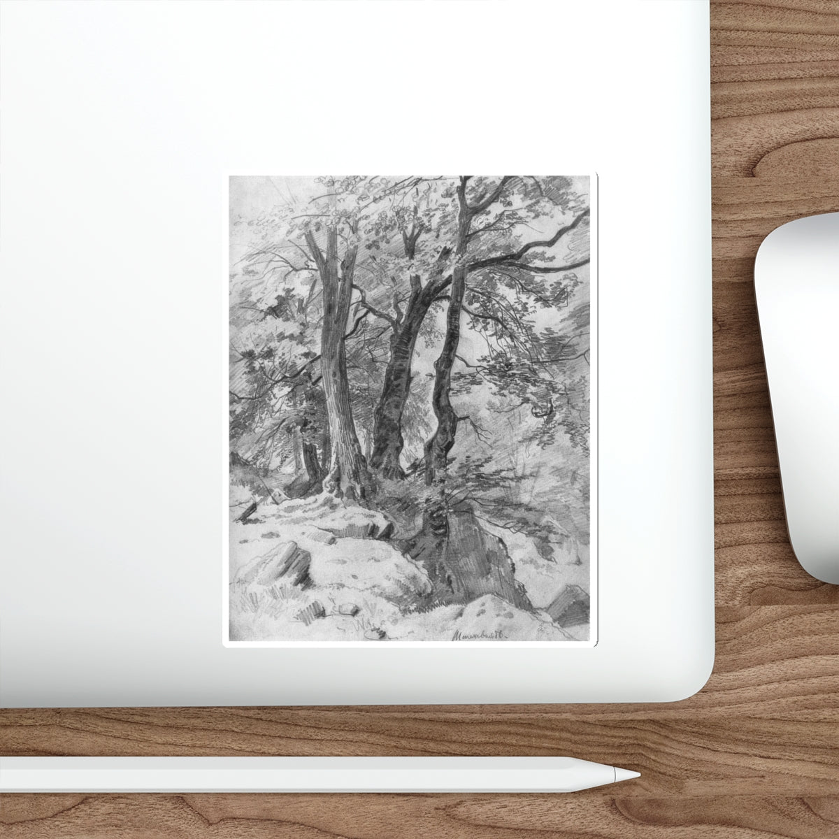 SHISKIN, Ivan Ivanovich - In the woods 1886 (Artwork) STICKER Vinyl Die-Cut Decal-The Sticker Space