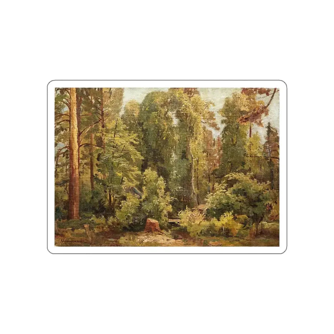 SHISKIN, Ivan Ivanovich - In the woods (Artwork) STICKER Vinyl Die-Cut Decal White Die-Cut 5 Inch - The Sticker Space