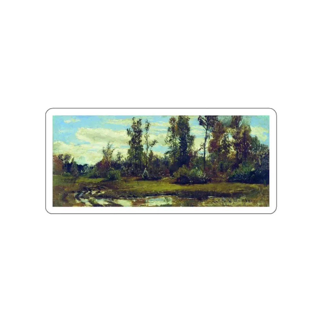 SHISKIN, Ivan Ivanovich - Lake in the woods (Artwork) STICKER Vinyl Die-Cut Decal White Die-Cut 4 Inch - The Sticker Space
