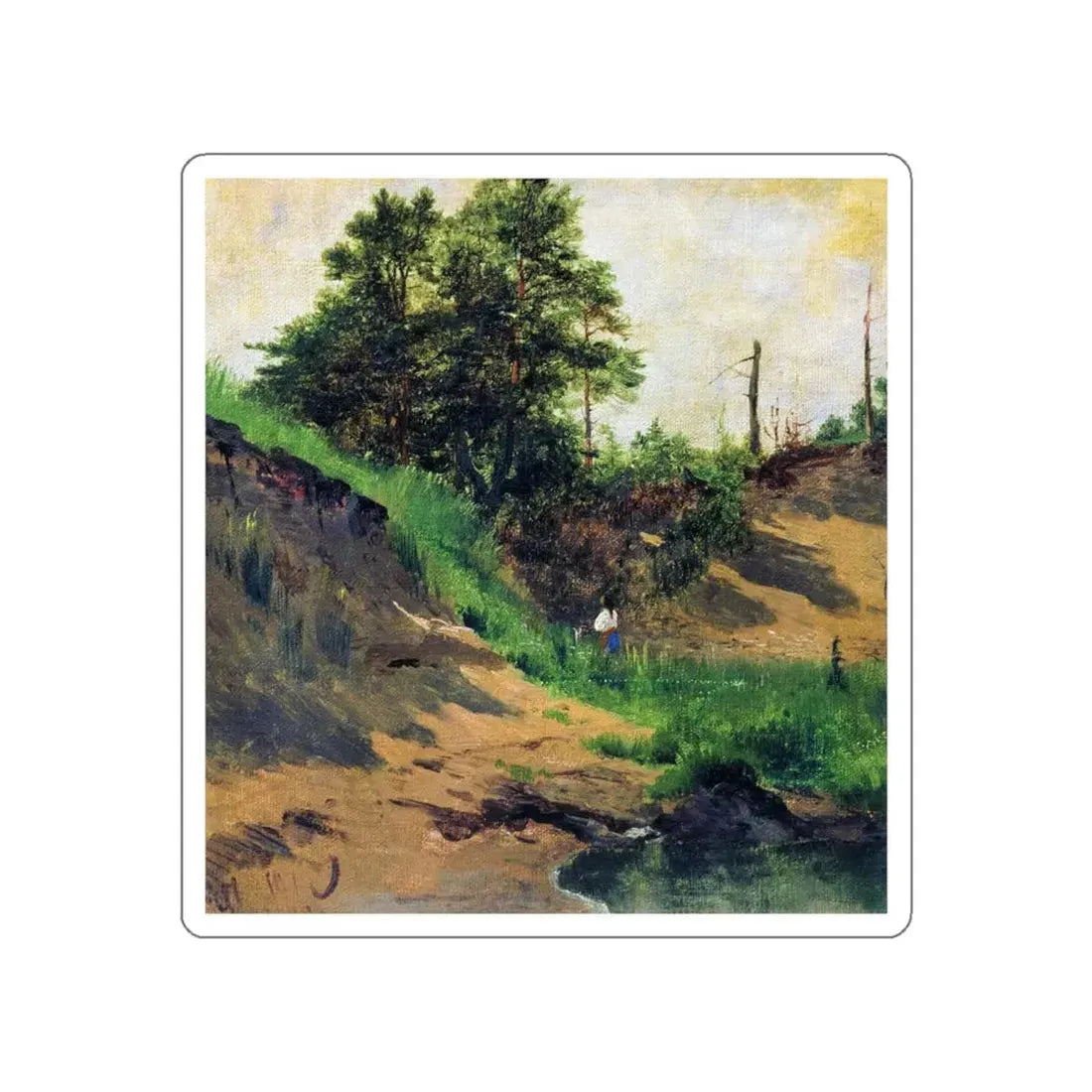 SHISKIN, Ivan Ivanovich - Landscape 1896 2 (Artwork) STICKER Vinyl Die-Cut Decal White Die-Cut 6 Inch - The Sticker Space