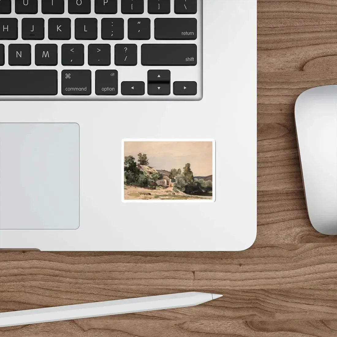 SHISKIN, Ivan Ivanovich - Landscape. Troy near Prague. 1862 (Artwork) STICKER Vinyl Die-Cut Decal - The Sticker Space