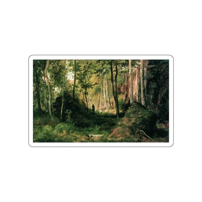 SHISKIN, Ivan Ivanovich - Landscape with a Hunter. Valaam Island 1867 (Artwork) STICKER Vinyl Die-Cut Decal White Die-Cut 2 Inch - The Sticker Space