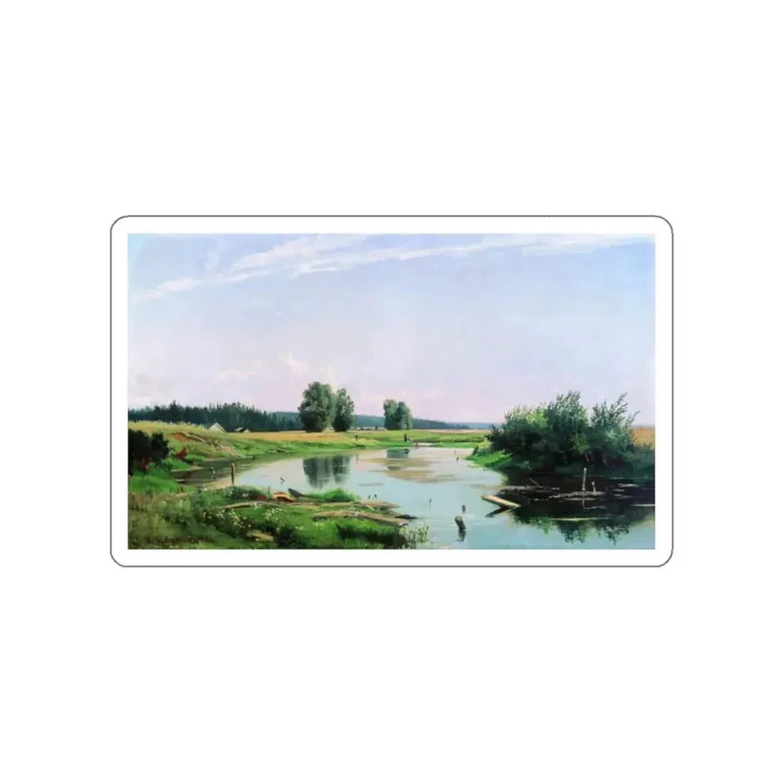 SHISKIN, Ivan Ivanovich - Landscape with lake 1886 (Artwork) STICKER Vinyl Die-Cut Decal White Die-Cut 2 Inch - The Sticker Space