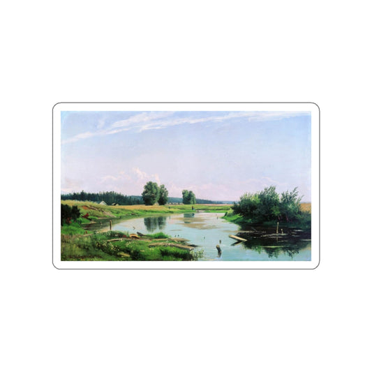 SHISKIN, Ivan Ivanovich - Landscape with lake 1886 (Artwork) STICKER Vinyl Die-Cut Decal-White-The Sticker Space