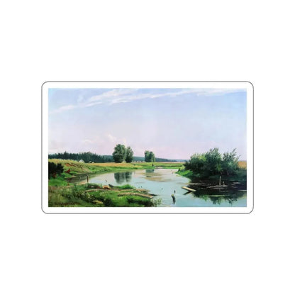 SHISKIN, Ivan Ivanovich - Landscape with lake 1886 (Artwork) STICKER Vinyl Die-Cut Decal White Die-Cut 3 Inch - The Sticker Space