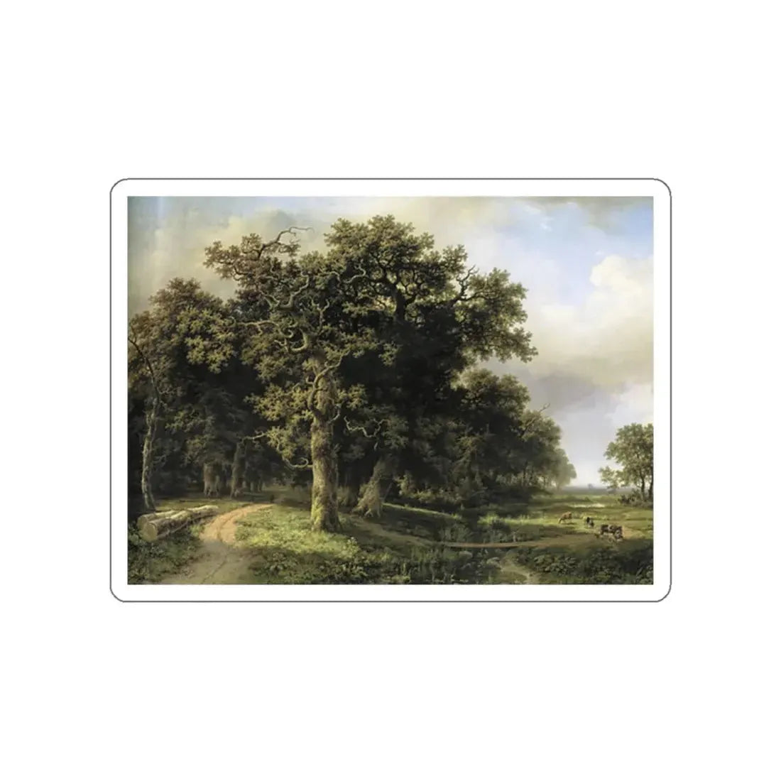 SHISKIN, Ivan Ivanovich - Landscape with ruchem1863 (Artwork) STICKER Vinyl Die-Cut Decal White Die-Cut 2 Inch - The Sticker Space