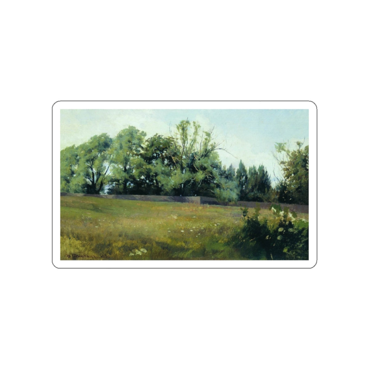 SHISKIN, Ivan Ivanovich - Landscape. 1898 (Artwork) STICKER Vinyl Die-Cut Decal-White-The Sticker Space