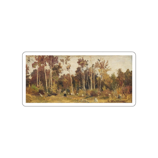 SHISKIN, Ivan Ivanovich - Landscape. Edge of the Forest. Etude (Artwork) STICKER Vinyl Die-Cut Decal-White-The Sticker Space