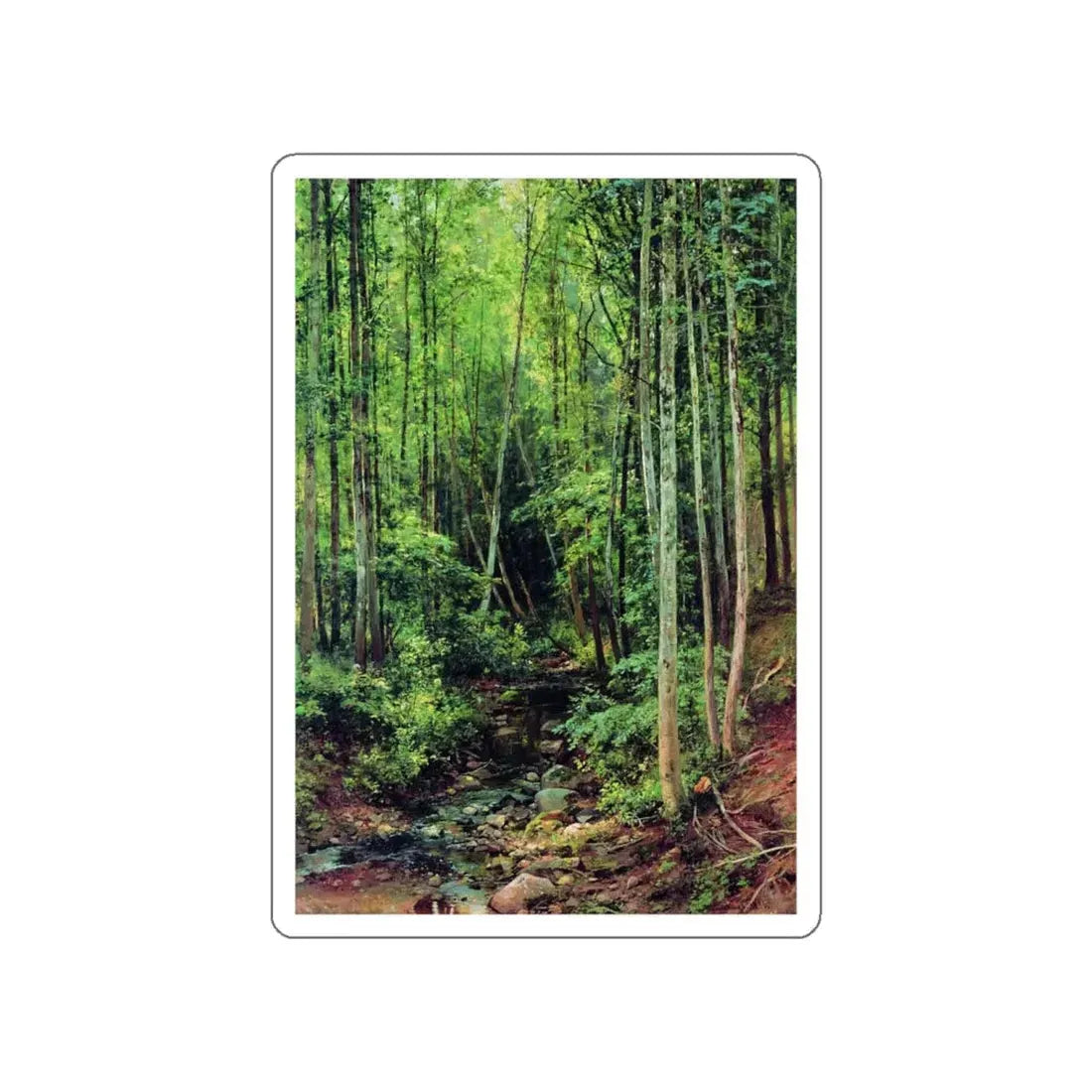 SHISKIN, Ivan Ivanovich - Les aspen. 1896 (Artwork) STICKER Vinyl Die-Cut Decal White Die-Cut 4 Inch - The Sticker Space