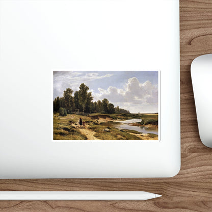 SHISKIN, Ivan Ivanovich - Ligovka river in the village Kostiantynivka near (Artwork) STICKER Vinyl Die-Cut Decal-The Sticker Space